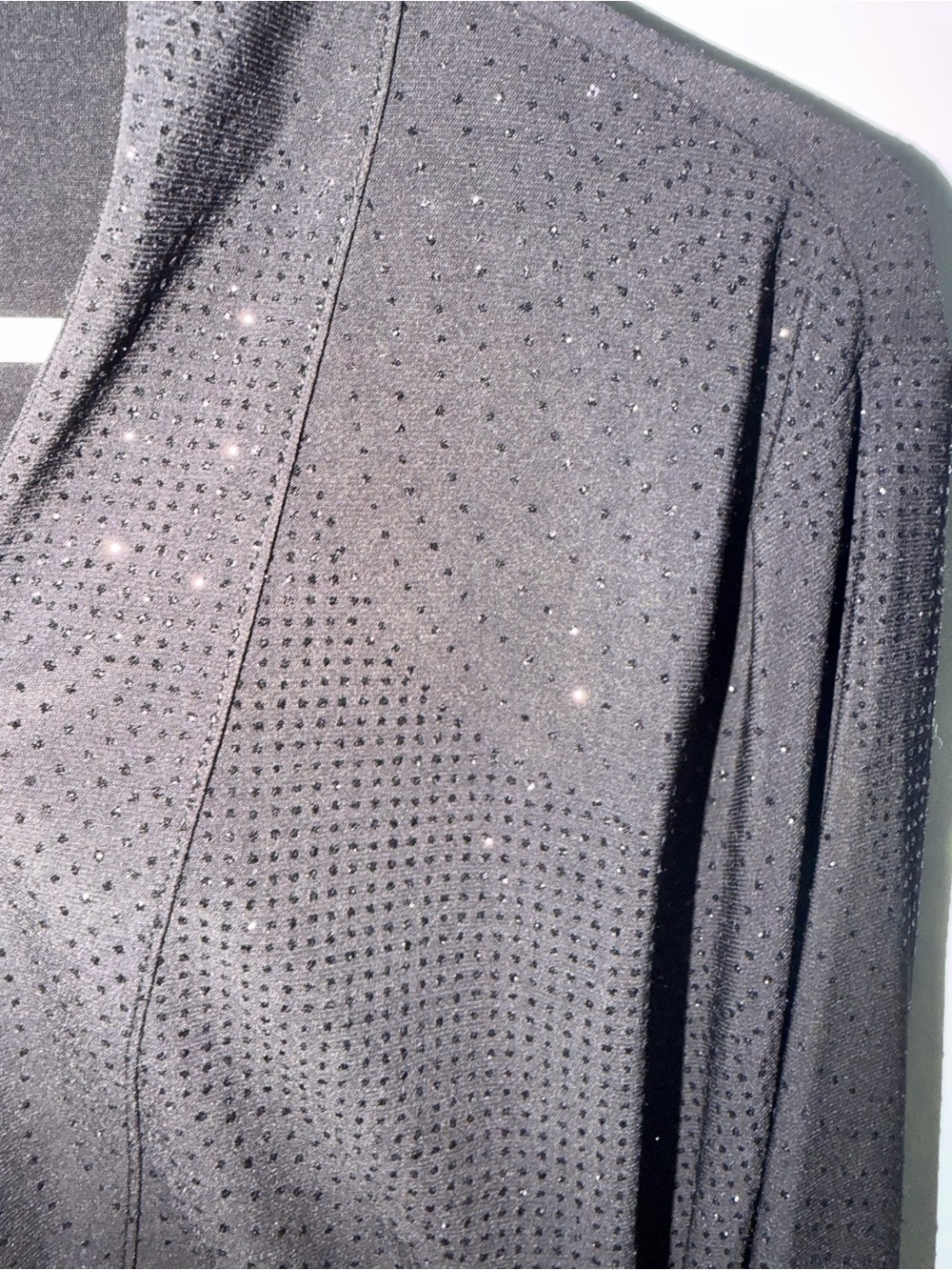 Calvin Klein Black Metallic Knit Shrug | Women’s Size XL | Sparkle Cardigan NWT - Picture 3 of 5